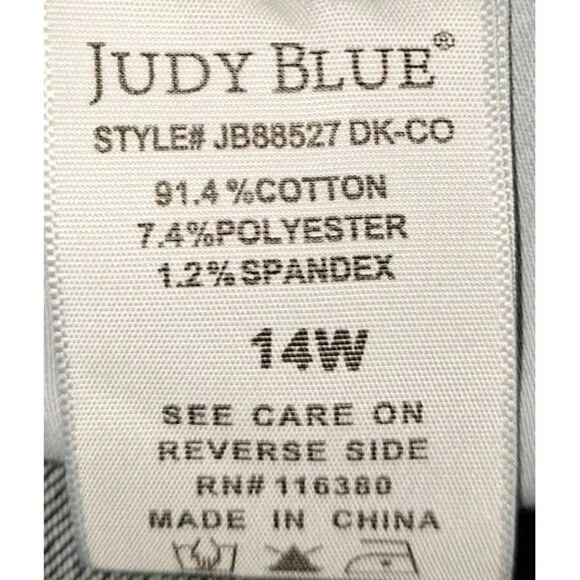 Judy Blue LA Women's Size 14W Blue Jeans 34x30 Raw Hem - Picture 5 of 6